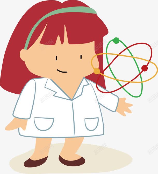 女科学家矢量图ai免抠素材_新图网 https://ixintu.com 化学 卡通 科学 矢量图