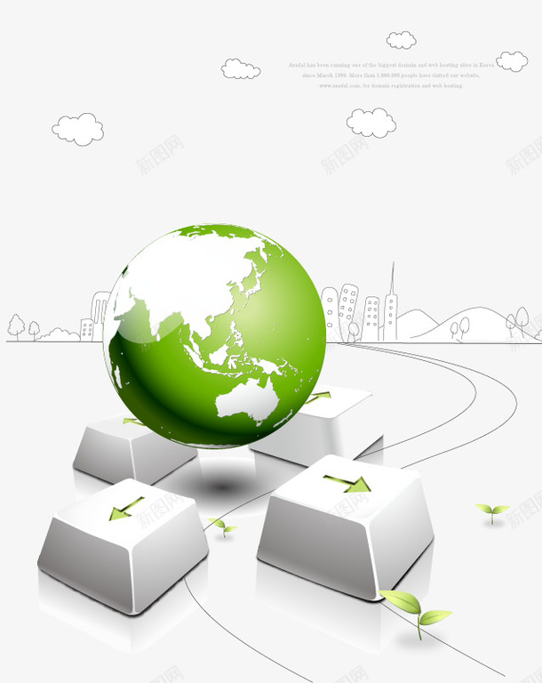键盘矢量图eps免抠素材_新图网 https://ixintu.com 地球 建筑 矢量建筑 箭头 键盘 矢量图