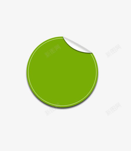 绿色圆标签png免抠素材_新图网 https://ixintu.com 促销 标签 淘宝装饰 漂浮素材 绿色