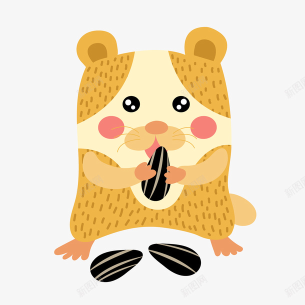 黄灰色卡通吃东西的仓鼠矢量图ai免抠素材_新图网 https://ixintu.com 仓鼠 卡通 卡通仓鼠 灰色 红色 黄色 黑色 矢量图