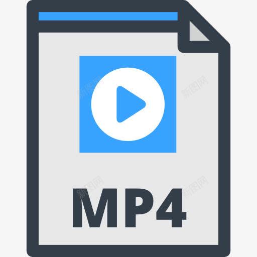 MP4图标png_新图网 https://ixintu.com MP4 文件 文件和文件夹 文件扩展名 文件格式 界面 符号 音频