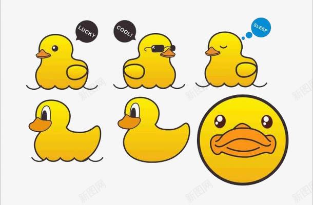 小黄鸭png免抠素材_新图网 https://ixintu.com 卡爱 卡通 鸭子 黄色