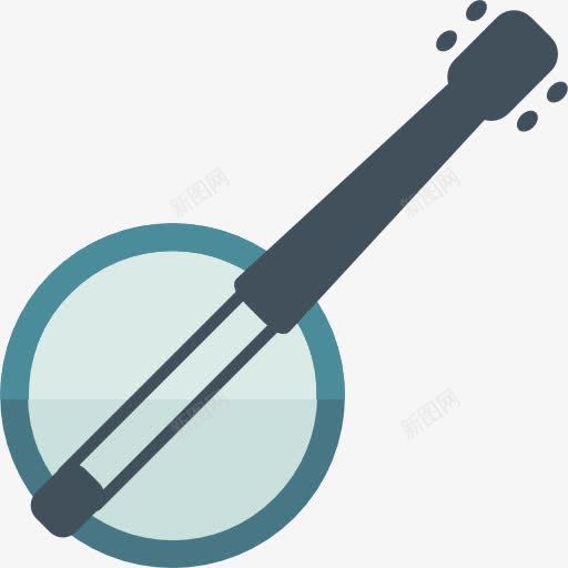 班卓琴图标png_新图网 https://ixintu.com 乐器 乐队 弦乐器 民歌 班卓琴 音乐 音乐和多媒体