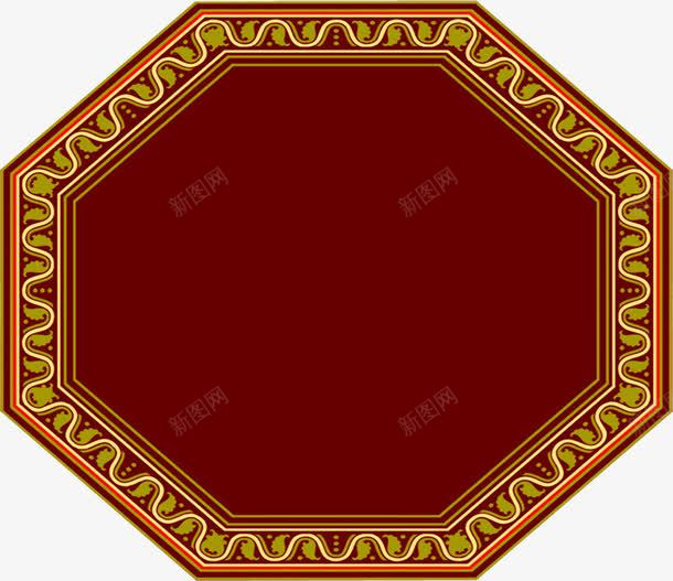 砖红古风多边形装饰png免抠素材_新图网 https://ixintu.com 古风 多边形 装饰