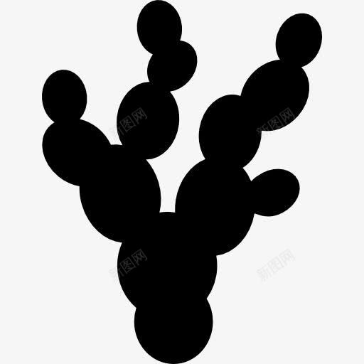 仙人掌的墨西哥植物剪影图标png_新图网 https://ixintu.com nopales 仙人掌 墨西哥 墨西哥图标 植物 自然 黑色剪影