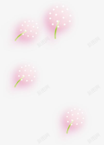 粉色蒲公英png免抠素材_新图网 https://ixintu.com 植物 粉色 花朵 蒲公英