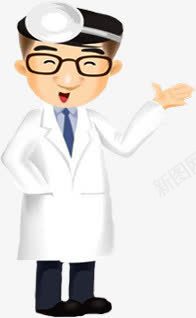卡通白大褂医生手绘png免抠素材_新图网 https://ixintu.com 卡通 生手 白大褂