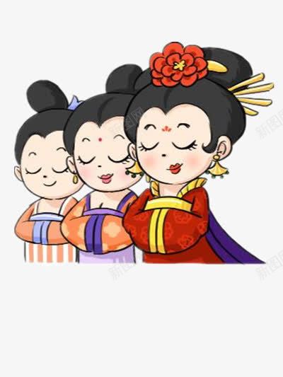 古风美女png免抠素材_新图网 https://ixintu.com 古代 可爱 彩色 插画 美女