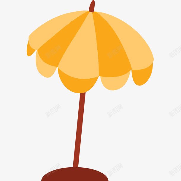 黄色的太阳伞png免抠素材_新图网 https://ixintu.com PNG 太阳伞 防嗮 黄色