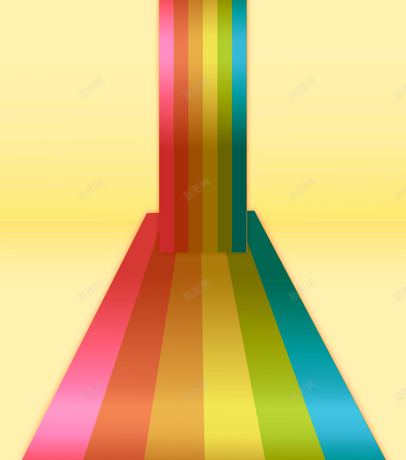 矢量彩虹条纹立体空间背景ai设计背景_新图网 https://ixintu.com 七彩 彩虹 条纹 矢量 空间 立体 背景 透视 黄色 矢量图