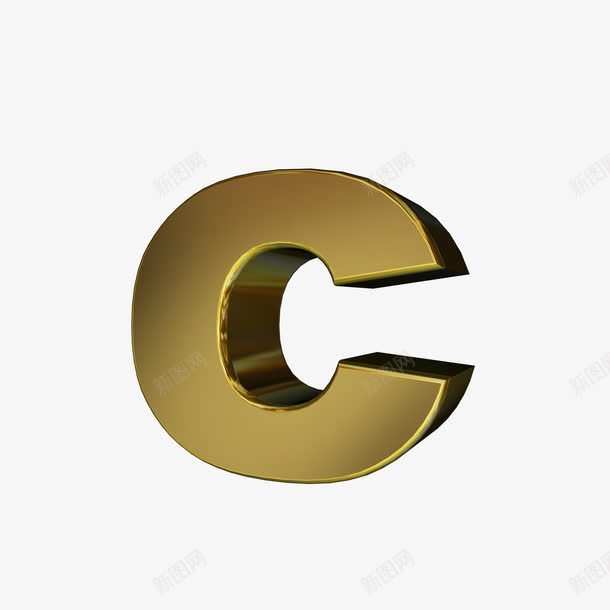 立体Cpng免抠素材_新图网 https://ixintu.com C 小写字母 立体 素材 艺术字 英文 金色