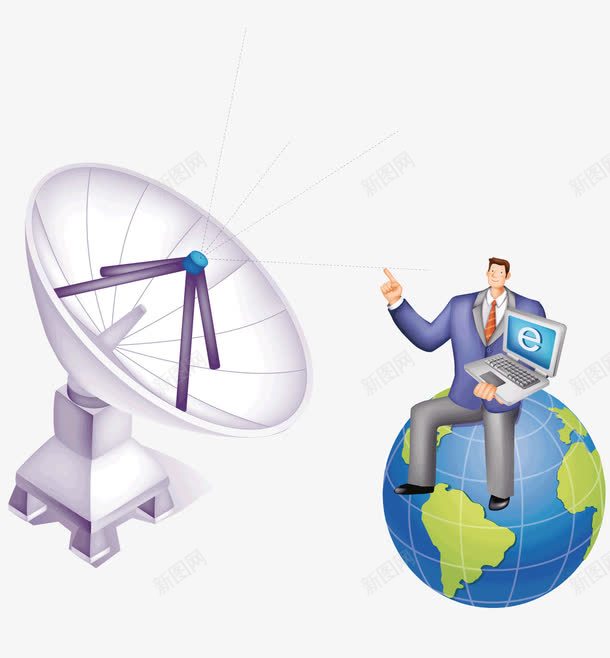 人类信号台矢量图ai免抠素材_新图网 https://ixintu.com 互联网 人类 信号塔 全球经济 地球 矢量素材 经济 矢量图