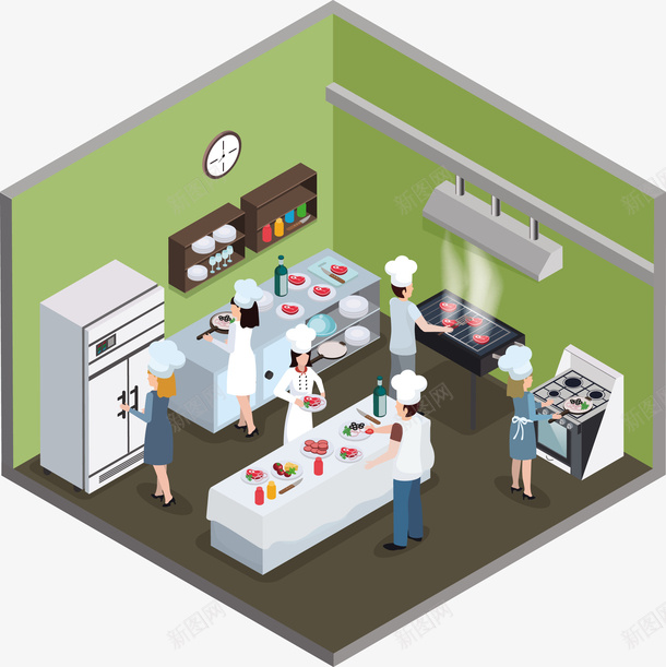 厨子做饭场景矢量图eps免抠素材_新图网 https://ixintu.com 做饭 做饭PNG 做饭场景 厨师 厨师做饭 矢量厨师 矢量图