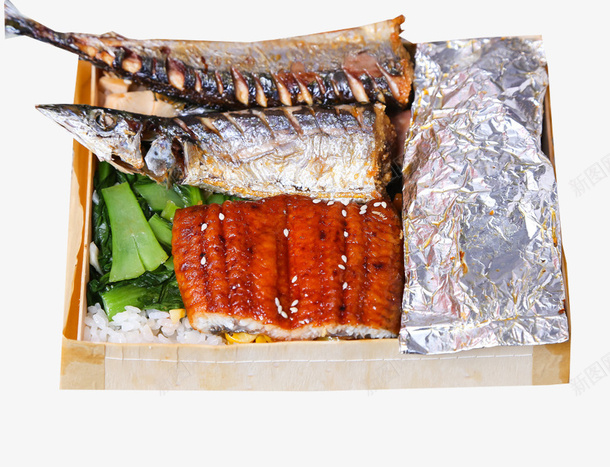 秋刀鱼鳗鱼饭png免抠素材_新图网 https://ixintu.com 秋刀鱼 秋刀鱼饭 秋刀鱼鳗鱼饭 米饭 青菜 饭 鳗鱼 鳗鱼饭