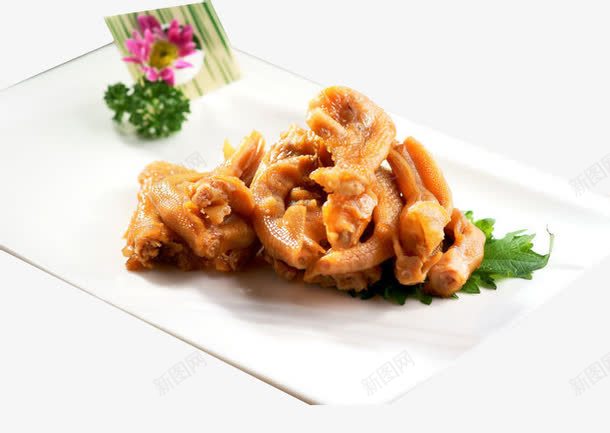 啤味鹅掌png免抠素材_新图网 https://ixintu.com 盘子 花 蔬菜