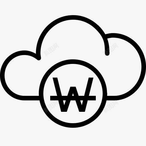 云货币数据金融钱存储赢了货币图标png_新图网 https://ixintu.com Cloud currency data fianance money storage won 云 存储 数据 货币 赢了 金融 钱