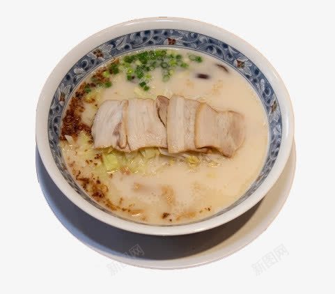原汤豚骨拉面png免抠素材_新图网 https://ixintu.com 美味美食 青花瓷碗 面食类