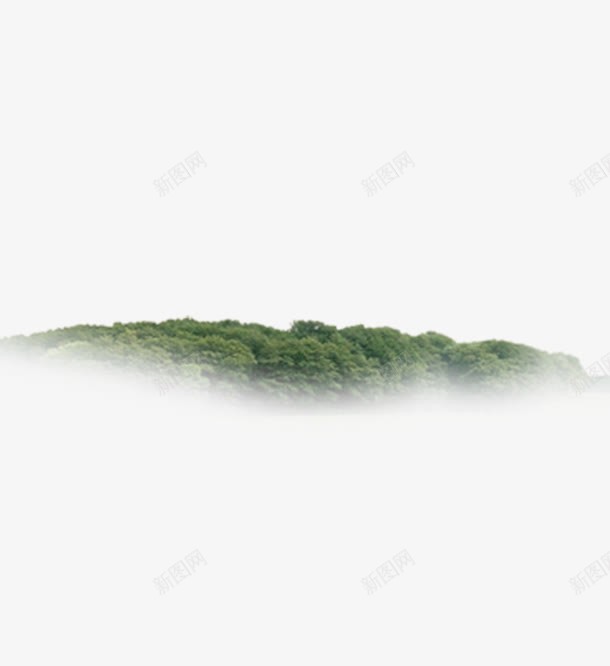 云中青山png免抠素材_新图网 https://ixintu.com 树林 清新环境 绿色