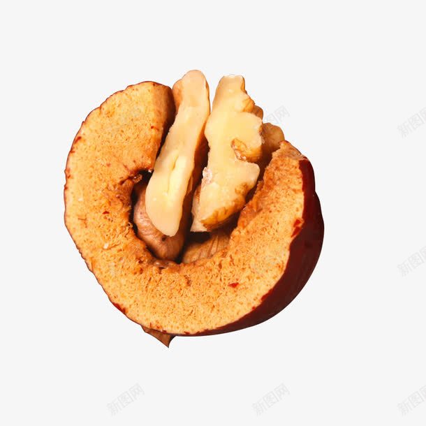切开的枣夹核桃png免抠素材_新图网 https://ixintu.com 产品实物 剥开 干果 核桃 红枣