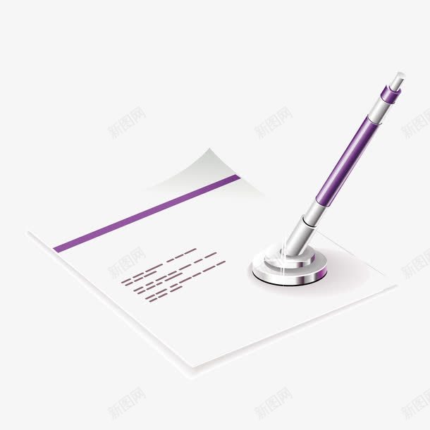 签字笔文件商务办公png免抠素材_新图网 https://ixintu.com 办公 商务 文件 签字笔