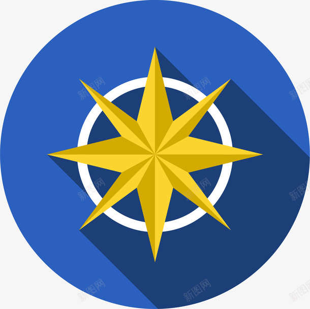 手绘卡通八角星黄色矢量图ai免抠素材_新图网 https://ixintu.com 免抠 免费PNG 八角星 圆形 装饰 黄色 矢量图