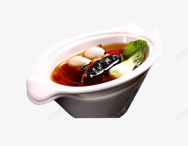 虫草花炖辽参png免抠素材_新图网 https://ixintu.com 养生汤 菜肴 虫草花炖辽参