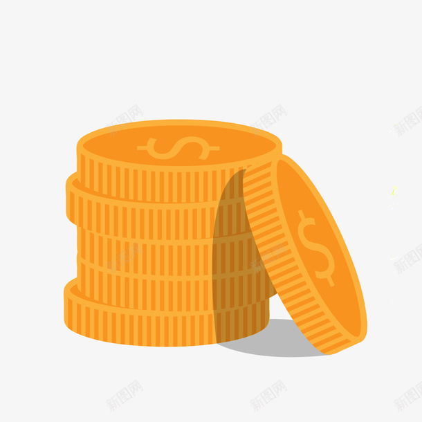圆形卡通金币png免抠素材_新图网 https://ixintu.com 卡通金币 圆形金币 背景装饰 金融装饰 金钱