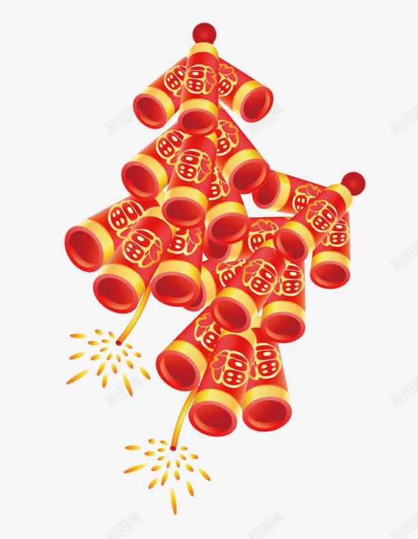 卡通春节福气鞭炮png免抠素材_新图网 https://ixintu.com 卡通 春节 福气 鞭炮