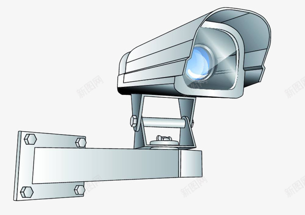 手绘蓝色监控探头png免抠素材_新图网 https://ixintu.com 卡通探头 监控 监视器 监视器手绘 监视探头 监视摄像头 矢量手绘 蓝色