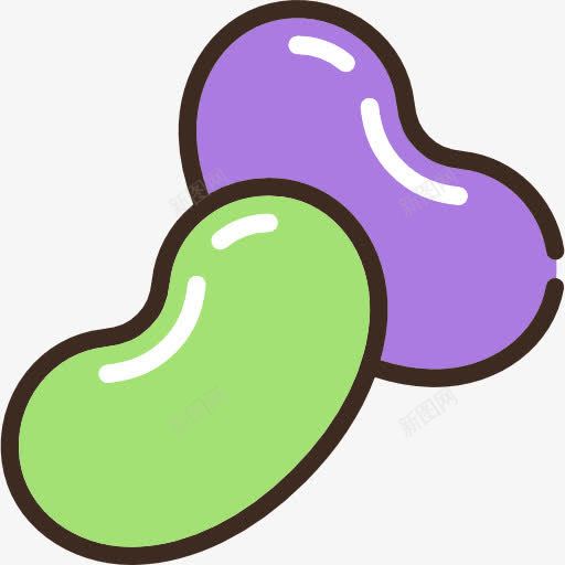 果冻豆图标png_新图网 https://ixintu.com 果冻豆 甜点心 糖 食品