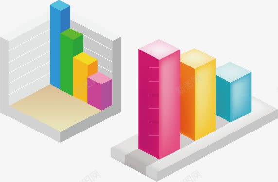 数据统计图表png免抠素材_新图网 https://ixintu.com 信息图表 创意 数据分析 数据统计 柱状图 立体效果 统计图表