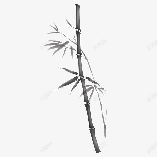 水墨画竹子矢量图eps免抠素材_新图网 https://ixintu.com 古典风格 水墨画 竹子 矢量图