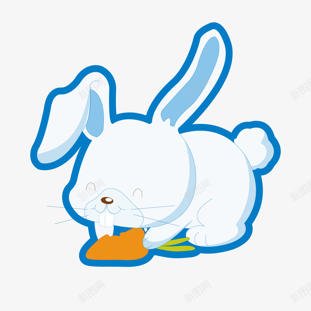 吃萝卜的小兔子矢量图ai免抠素材_新图网 https://ixintu.com 动物设计 卡通 可爱 吃萝卜 小兔子 矢量图