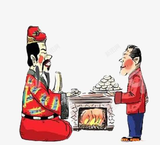 爱吃东西的灶神png免抠素材_新图网 https://ixintu.com 卡通灶神 卡通设计 奉献贡品 拜灶神 拜见灶神 灶神来访 设计