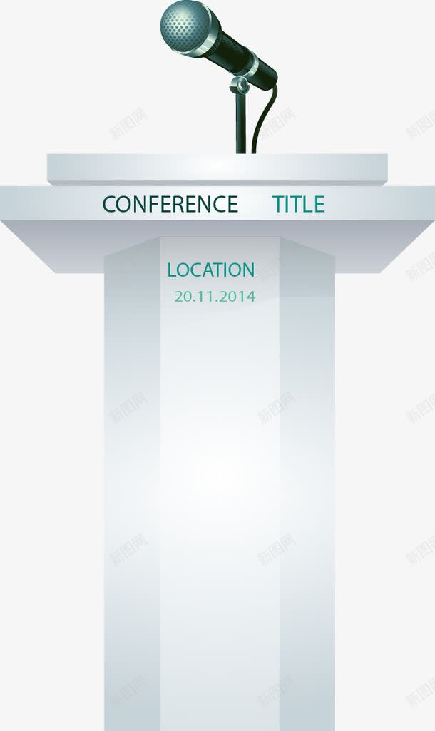 手绘演讲台png免抠素材_新图网 https://ixintu.com 手绘 演讲台 麦克风
