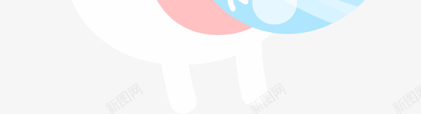 可爱的小白兔矢量图ai免抠素材_新图网 https://ixintu.com 动物 卡通手绘 可爱 宠物 彩蛋 水彩 白色 矢量图