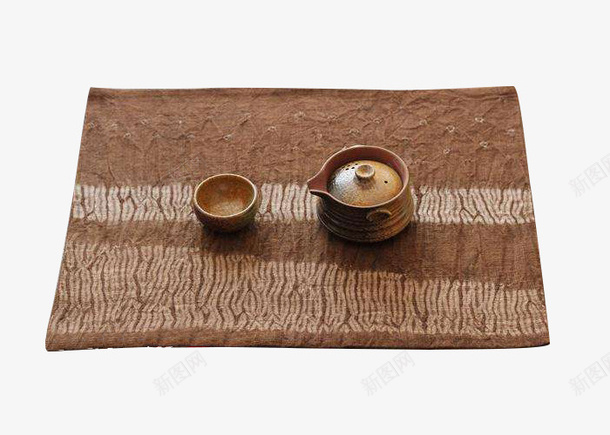 棕色茶席上的茶png免抠素材_新图网 https://ixintu.com 席子 棕色 茶壶 茶席 茶杯