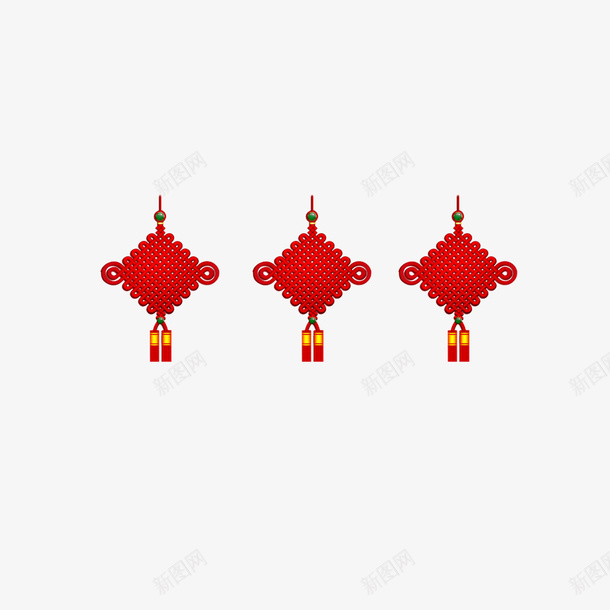 新年红色中国结psd免抠素材_新图网 https://ixintu.com 中国结 新年中国结 红色中国结