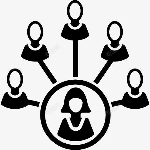 用户连接图标png_新图网 https://ixintu.com 社会人 社会网络 网络 网络用户