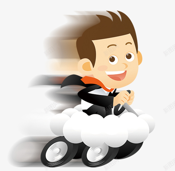 汽车飞奔的人psd免抠素材_新图网 https://ixintu.com 免抠 卡通人 汽车 飞奔