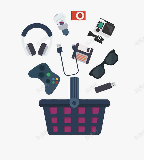电子购物矢量图eps免抠素材_新图网 https://ixintu.com PNG PNG图片 PNG图片素材 PNG素材 PNG素材免费 PNG素材免费下载 墨镜 扁平化 游戏 耳机 购物 矢量图
