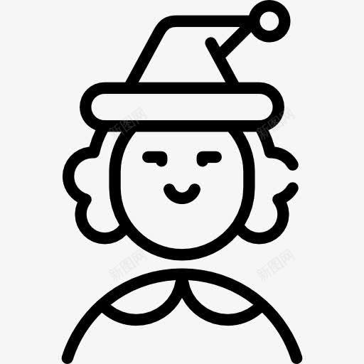 克劳斯夫人图标png_新图网 https://ixintu.com 人 圣诞老人 圣诞节 女人 服装