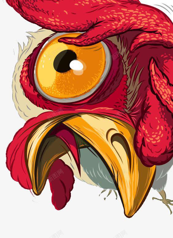 夸张鸡公头插画png免抠素材_新图网 https://ixintu.com 夸张 手机 搞怪 浮夸 红色