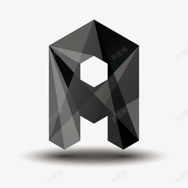 3d金属质感字母矢量图eps免抠素材_新图网 https://ixintu.com 3D字母 字母A 金属质感 矢量图