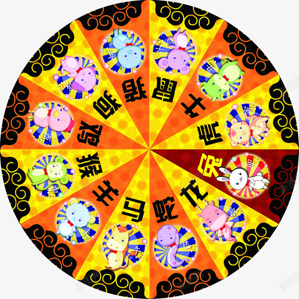 天干地支的png免抠素材_新图网 https://ixintu.com 中国 传统 元素 古老 干支