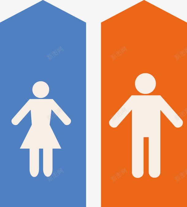 男女人物卡通图标png_新图网 https://ixintu.com 男女卡通人物 白色图标