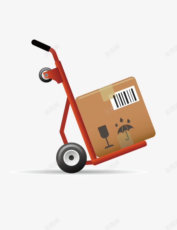 人力车运货png免抠素材_新图网 https://ixintu.com 人力车 仓储 箱子 货物