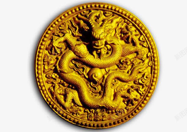 中国龙浮雕png免抠素材_新图网 https://ixintu.com 中国风 圆盘 浮雕 龙