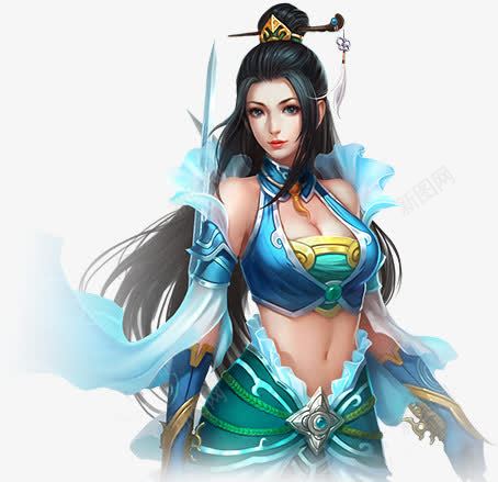 手绘长剑戎装女子png免抠素材_新图网 https://ixintu.com 女子 戎装 手绘 长剑