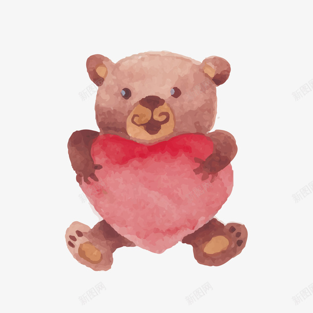 水彩卡通熊png免抠素材_新图网 https://ixintu.com png素材免费下载 动物 卡通 玩偶